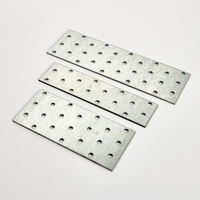 Flat Connecting Perforated Plates Braces Brackets packs of 10